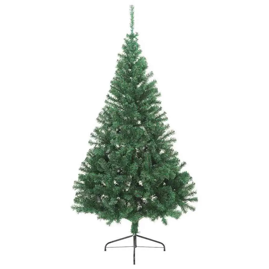 Artificial Pre-lit Christmas Tree 210cm Green LED Lights Cone Shape Indoor