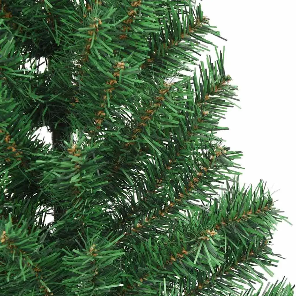 Artificial Pre-lit Christmas Tree 240cm Green LED Cone Shape Indoor Outdoor