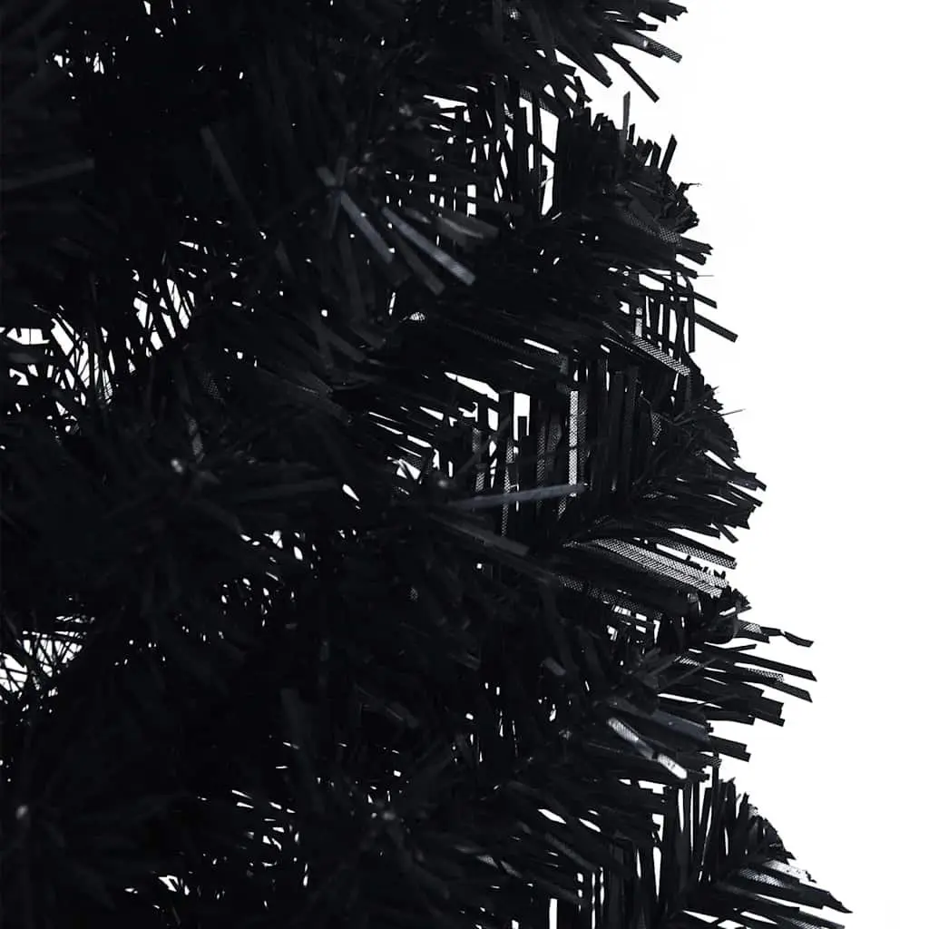 Artificial Pre-lit Christmas Tree 120cm Black Cone LED Warm White Lights Indoor
