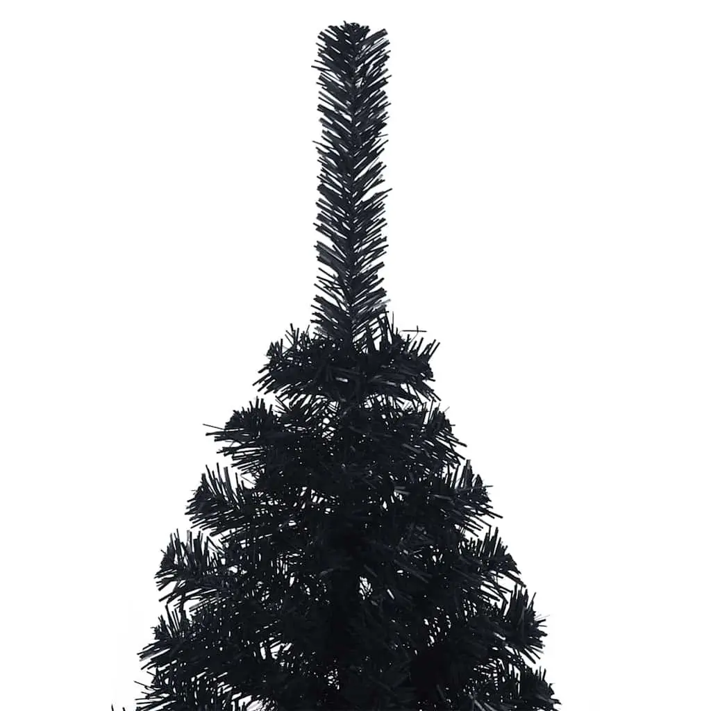 Artificial Pre-lit Christmas Tree 150cm Black Cone LED Warm White Lights Indoor
