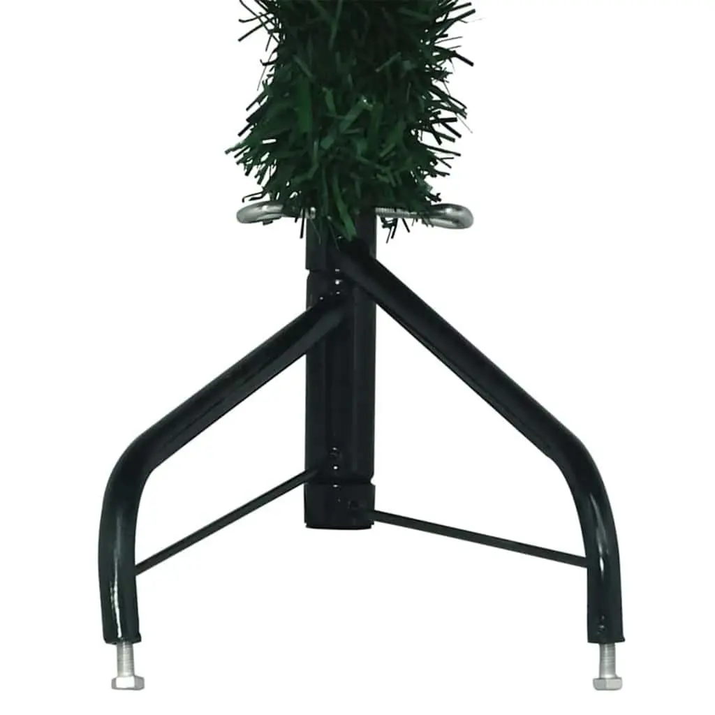 Corner Artificial Christmas Tree 180cm Green PVC LED Pre-Lit Holiday Decoration