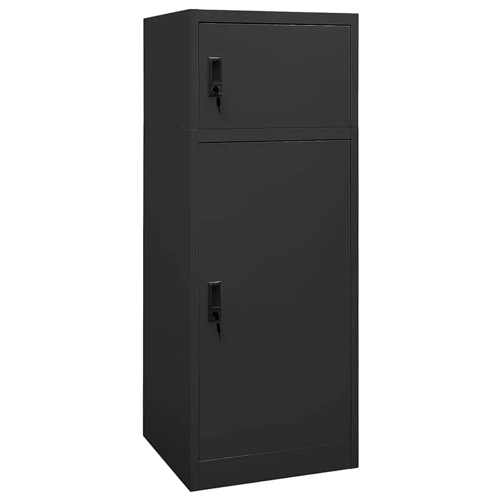 Saddle Cabinet Storage Locker Lockable Doors 53x53x140cm Anthracite Steel