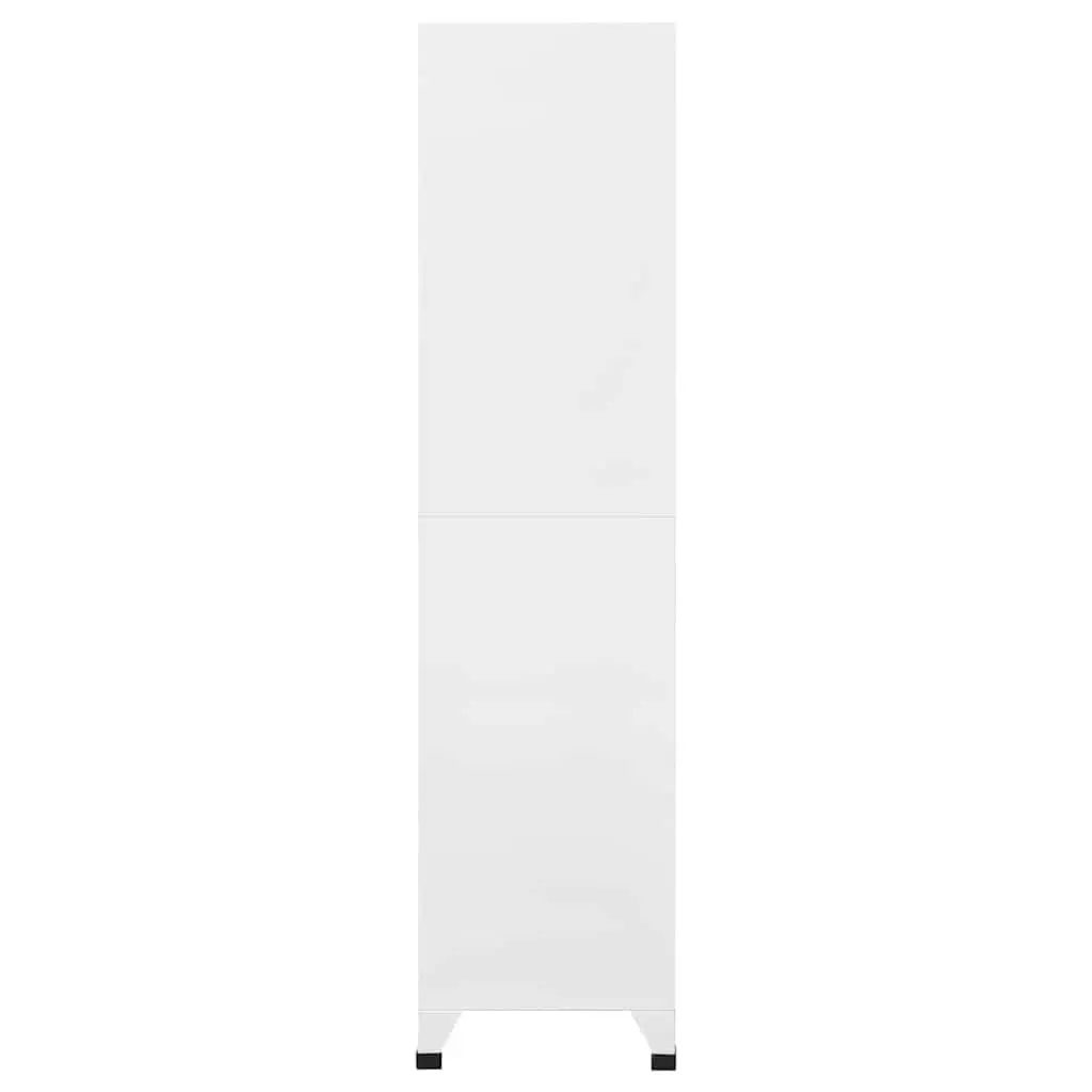 Locker Cabinet Steel White Lockable Compartments Air Vents 90W x 45D x 180H cm