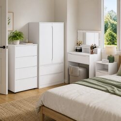 Storage Cabinet White 60 x 48 x 105 cm Engineered Wood Bedroom Living Room