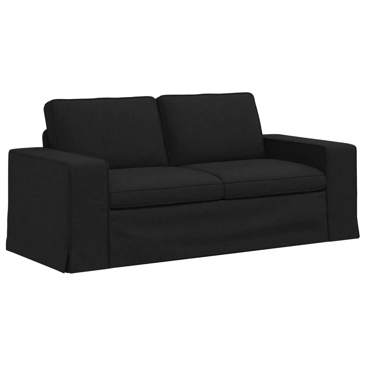 Sofa Set Modular Sectional Fabric Couch 2 Piece Black