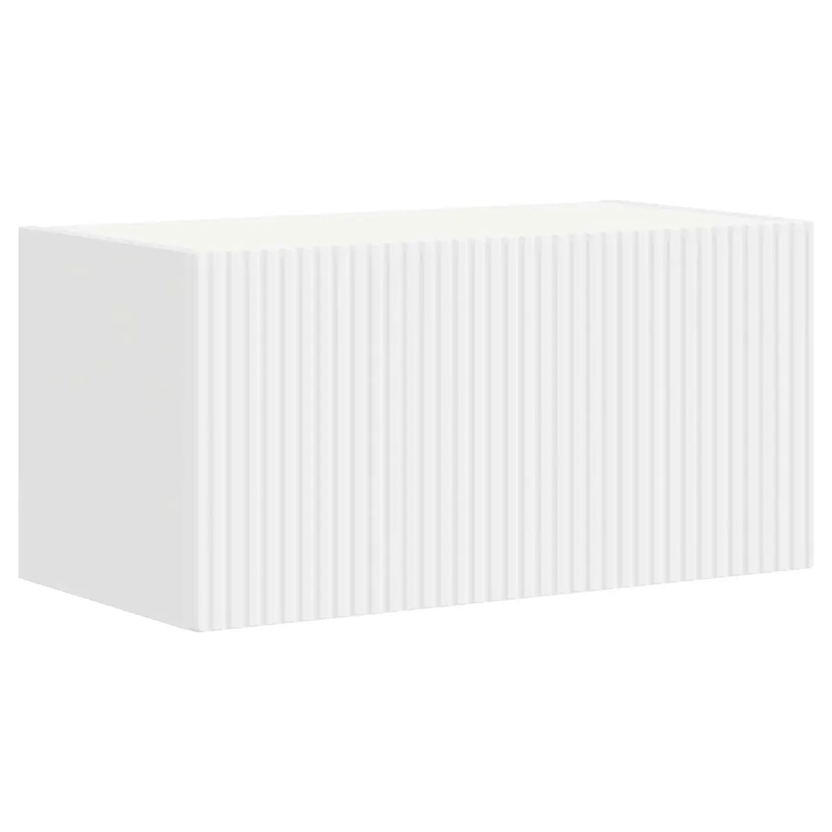 Wall-mounted TV Cabinet Set 2 Pieces White Modern Storage Unit