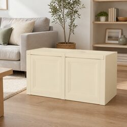 Storage Cushion Box White Household Organiser Seat Furniture Angora 86x40x42cm