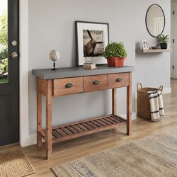 Console Table 110x35x80 cm with Drawers Shelf Storage Accent Side Hallway