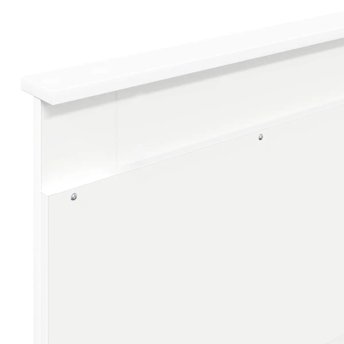 Storage Bed Frame with Drawer 90 x 190 cm White Engineered Wood