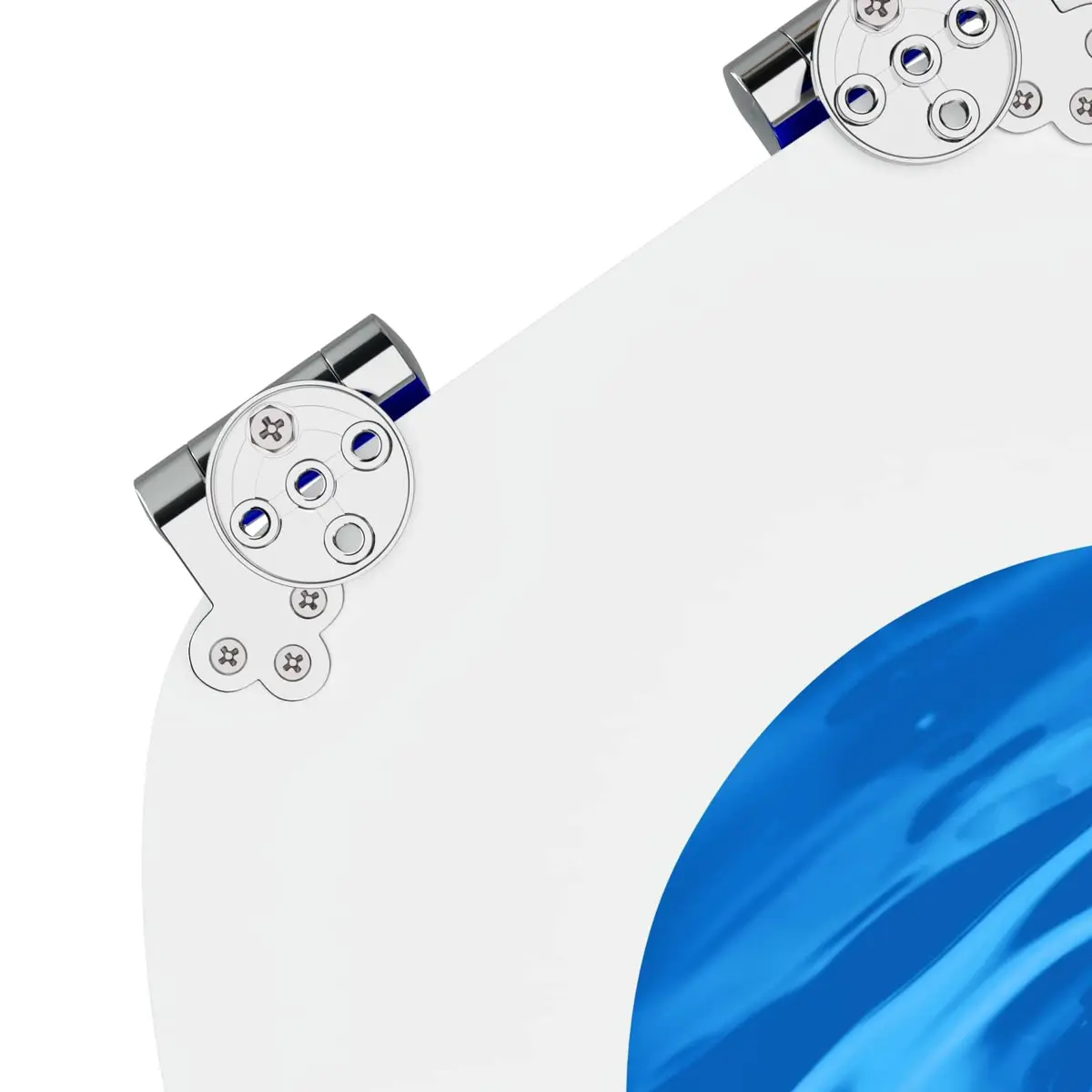 Soft-Close Toilet Seat 2 Pack Blue MDF Board Standard Fixing