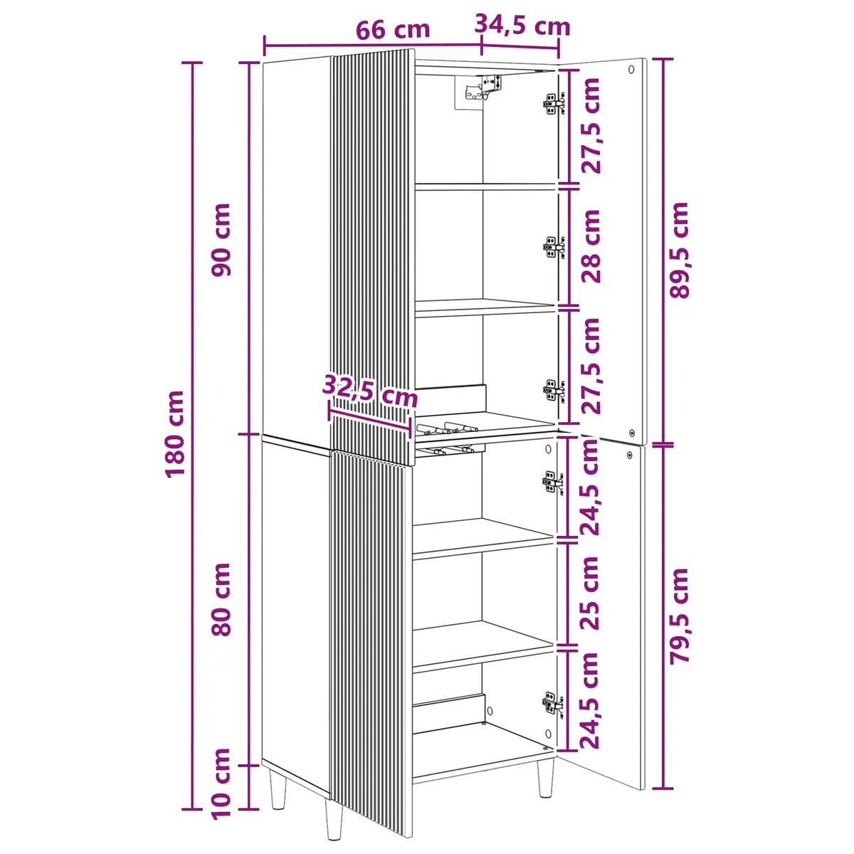 Cabinet Set 2 Pieces Modern Storage Furniture with Drawers and Compartments Engineered Wood