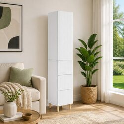 Cabinet Set 2 pcs 33 x 34.5 x 90 cm Storage Furniture Engineered Wood