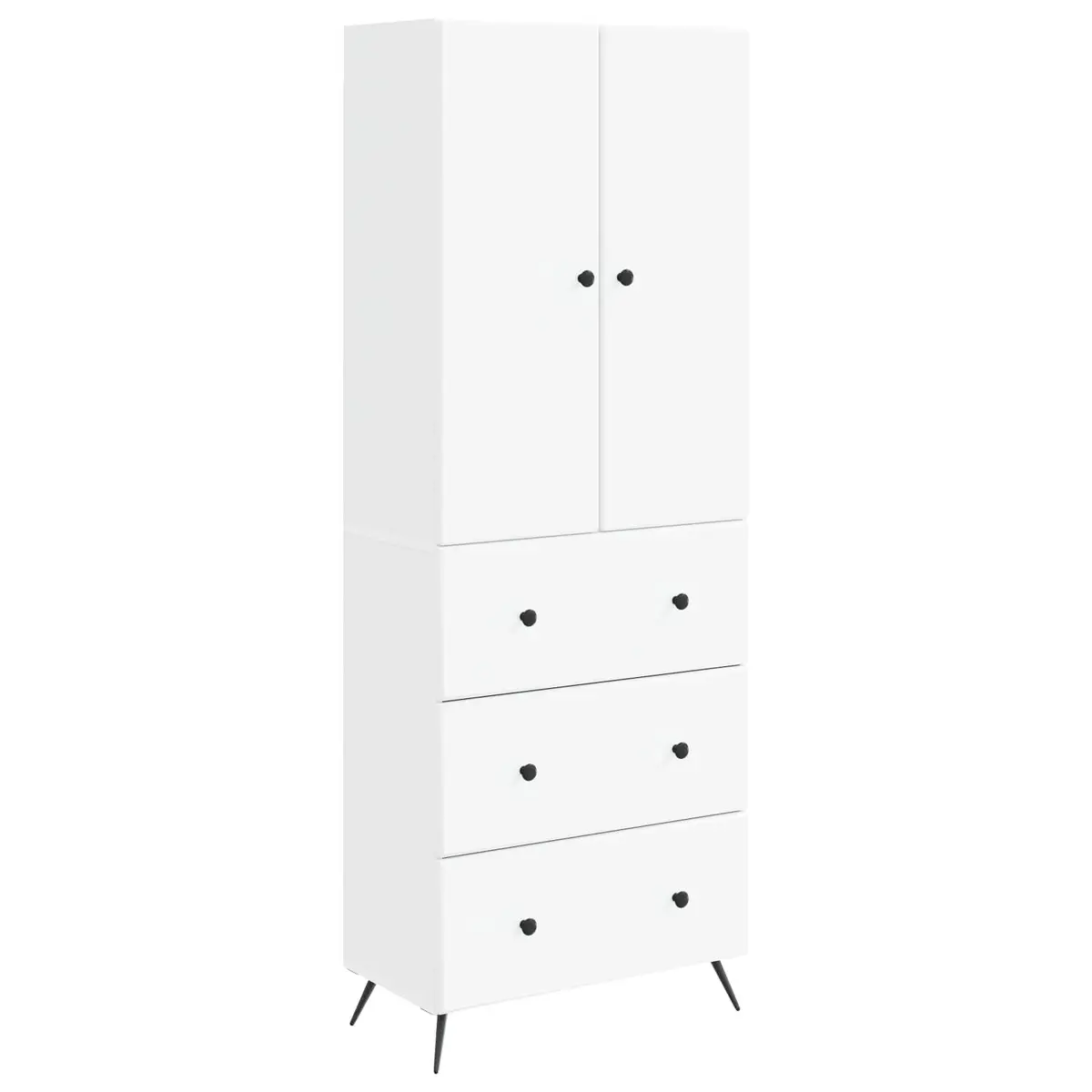 Storage Cabinet Set Sliding Doors 66 x 34.5 x 90 cm White 2 pcs