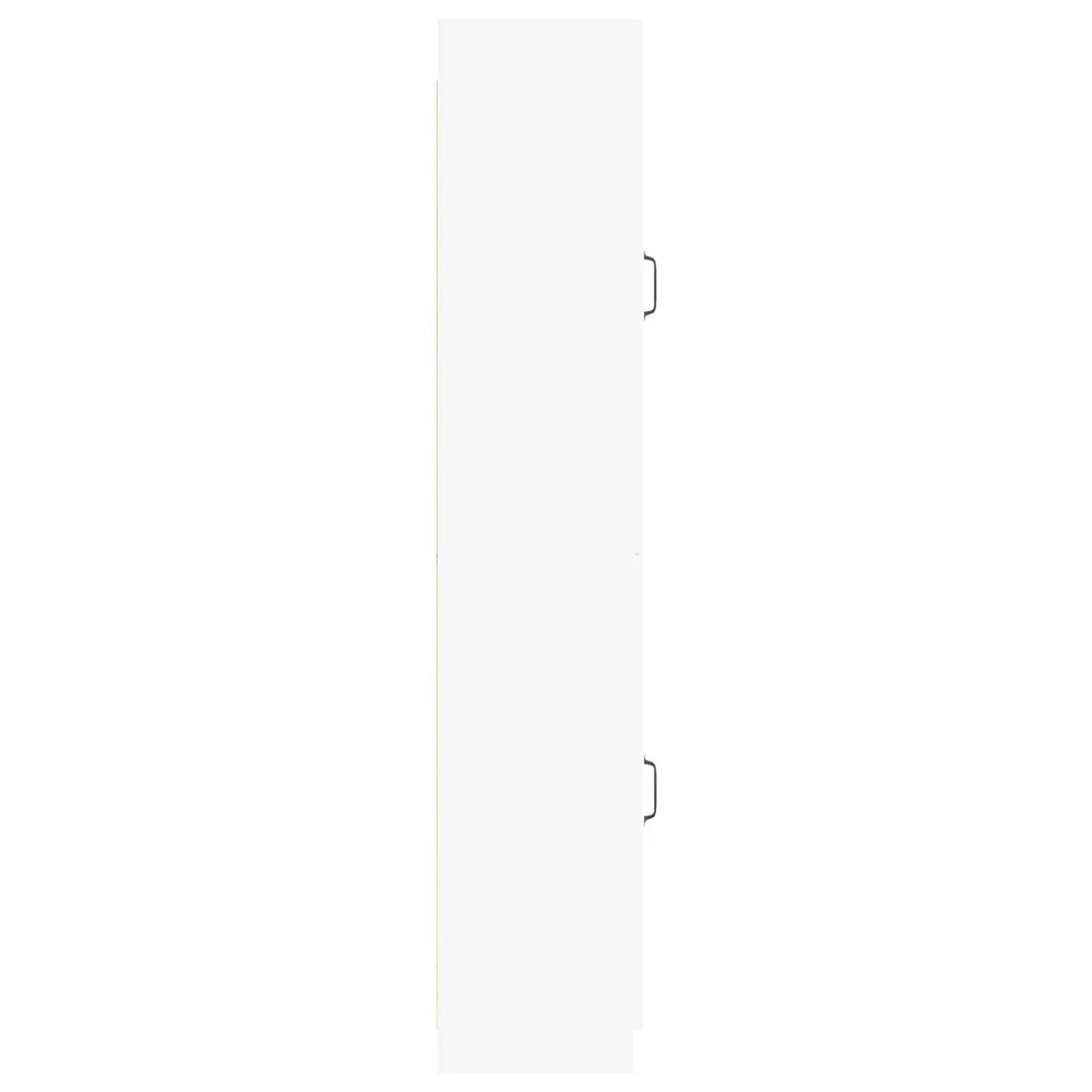 Cabinet Set 2 Pieces White Storage Furniture Engineered Wood Living Room Bedroom Compartments