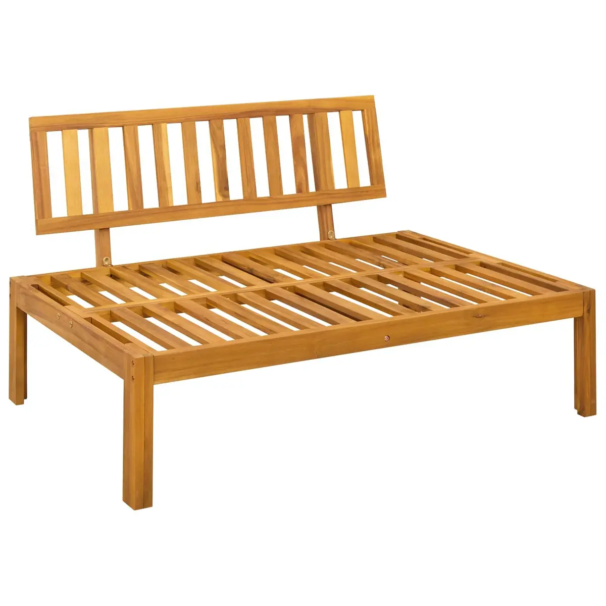 4 Piece Garden Pallet Sofa Corner Lounge Set Outdoor Sectional Brown Acacia Wood