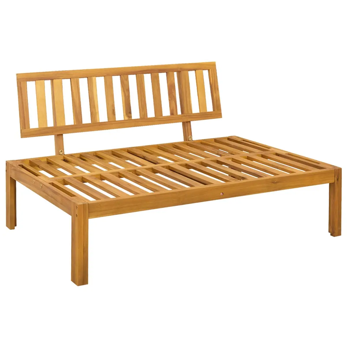 3 Piece Garden Pallet Sofa Set Corner Lounge Outdoor Sectional with Low Table Brown