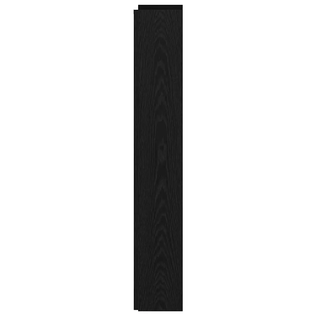 Storage Headboard with RGB LED Lights Engineered Wood Black