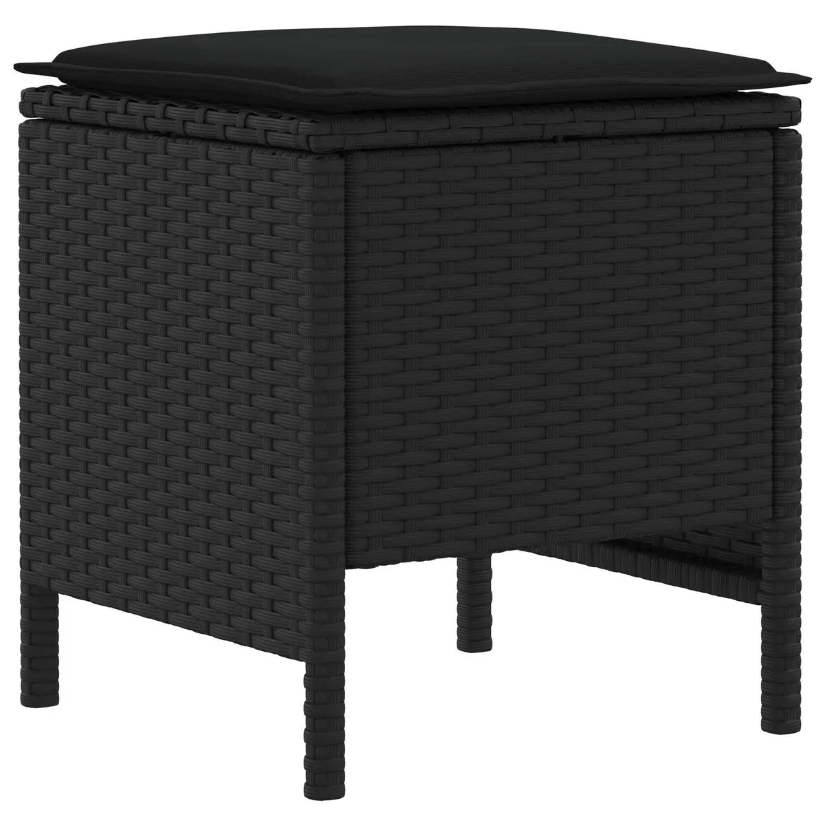 Outdoor Furniture Set 7 Pieces Patio Sofa Garden Lounge Rattan Black with Cushions