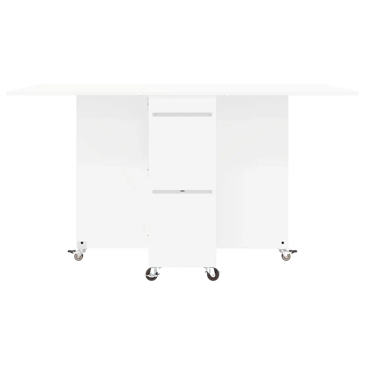 Dining Table Extendable 140x80x77cm White Engineered Wood