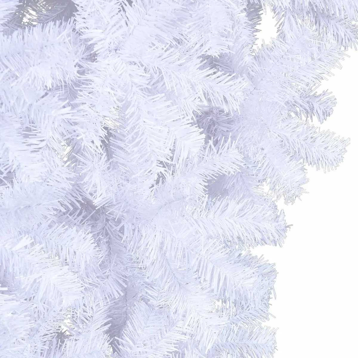 Artificial Christmas Tree Cone Shaped 120cm White PVC with LED Lights