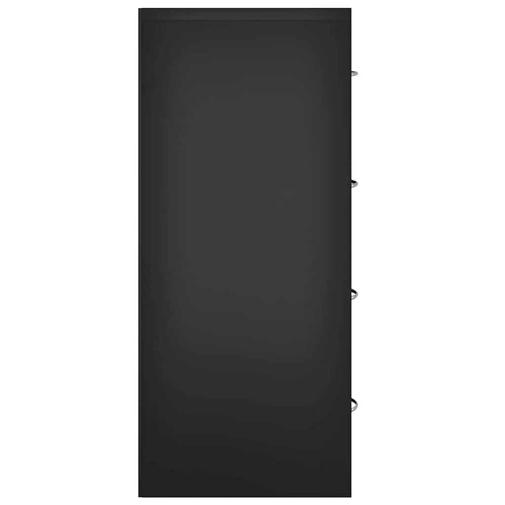 Sideboard Cabinet with 4 Drawers Storage Black 60x30.5x71cm