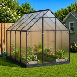 Garden Greenhouse Tunnel Anthracite Adjustable Height Weather-Resistant