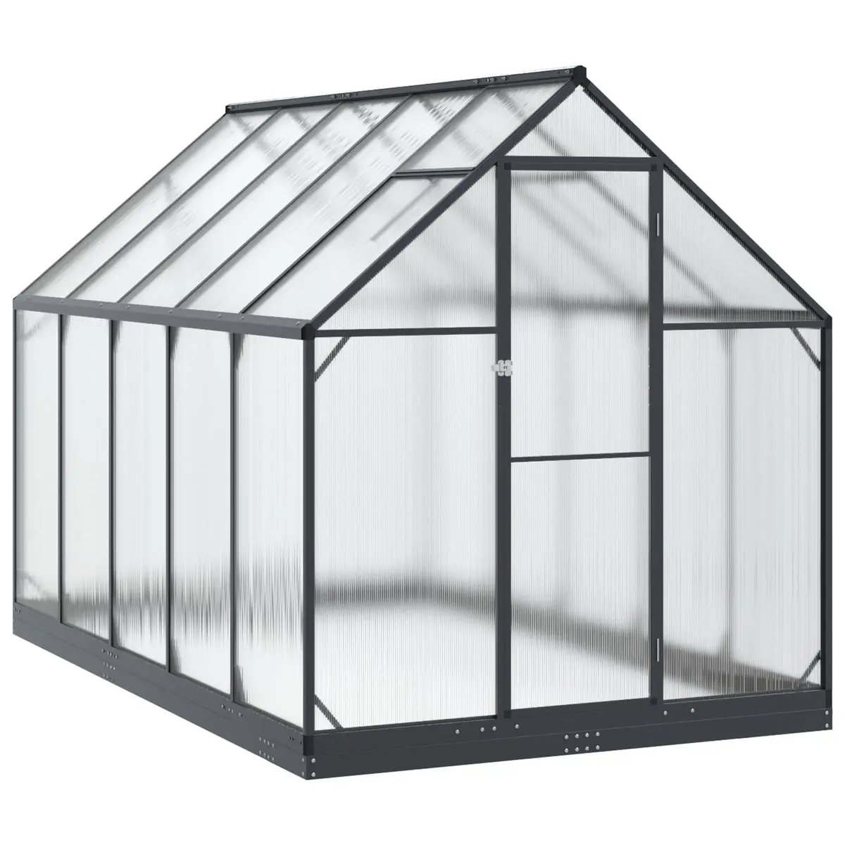 Garden Greenhouse Tunnel with Door Adjustable Height Anthracite