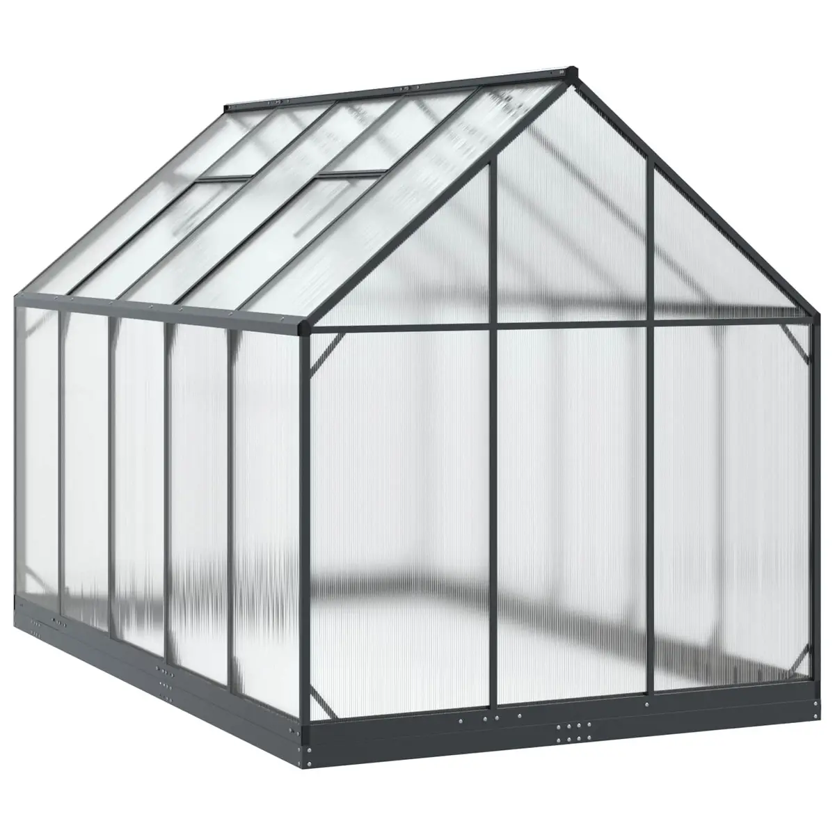 Garden Greenhouse Tunnel with Door Adjustable Height Anthracite