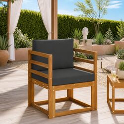 Outdoor Sectional Sofa Set Solid Acacia Wood Garden Patio Furniture Brown