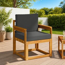 Outdoor Sectional Sofa Solid Acacia Wood Brown Garden Patio Seating Set