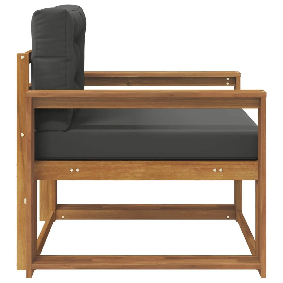 Outdoor Middle Sofa Section Solid Wood Garden Patio Lounge Furniture Seating