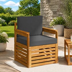 Outdoor Sectional Sofa Set Garden Patio Furniture Modular Seating Brown Wood