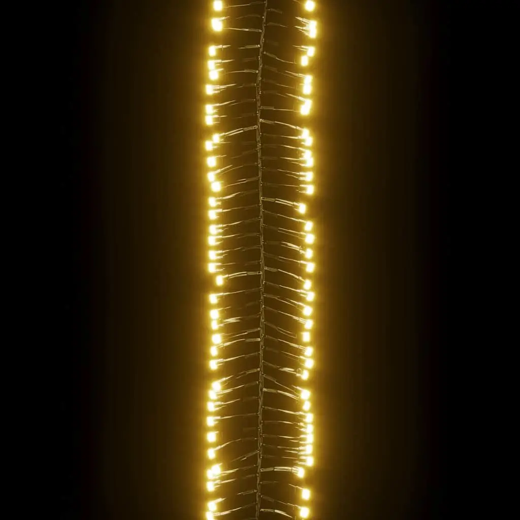 LED Cluster String Lights 400 LEDs 7.4m Warm White for Christmas Holiday Decoration