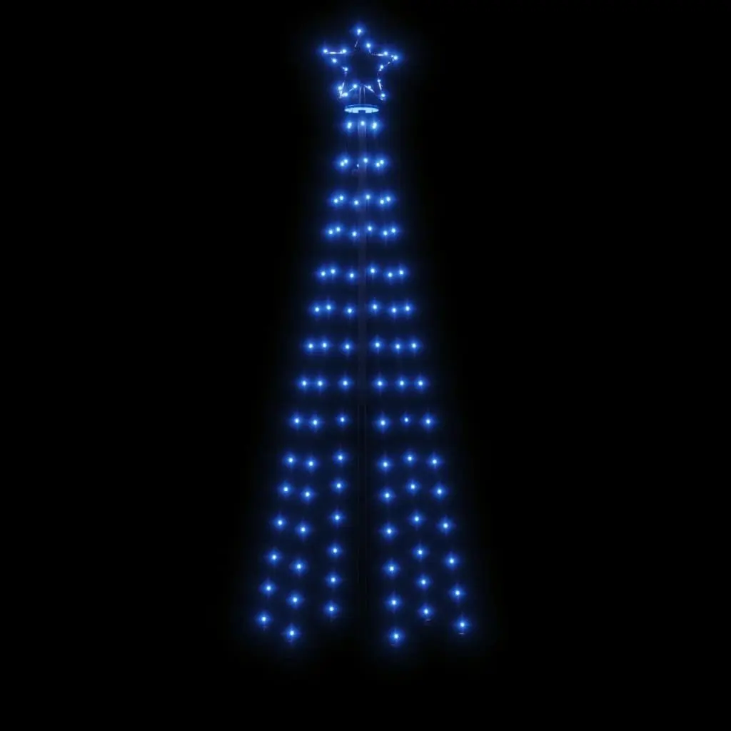 Christmas Cone Tree 180cm Blue Illuminated with 108 LEDs Indoor Outdoor Display