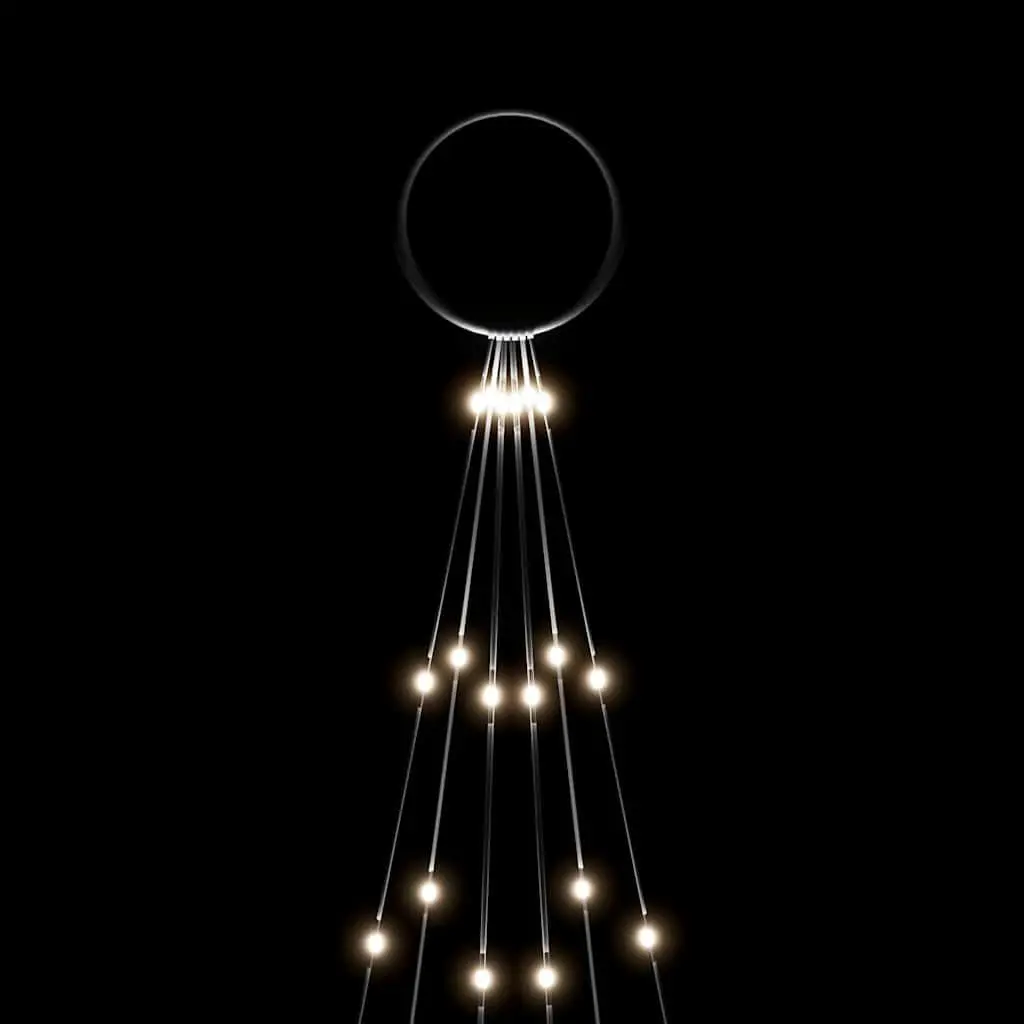 Christmas Tree Flagpole Light 180cm Cold White 108 LEDs 8 Effects Outdoor