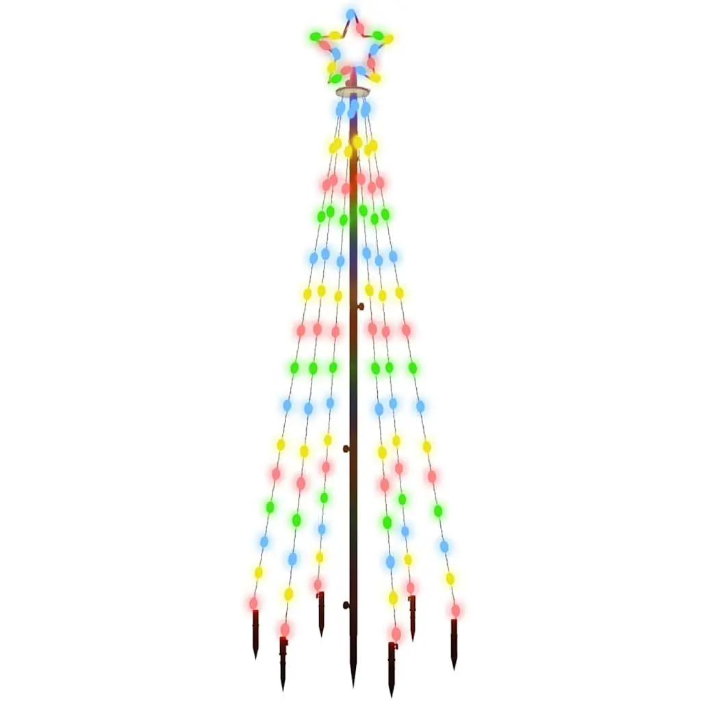 Christmas Tree with Spike 180cm 108 Multicolour LEDs 8 Lighting Effects