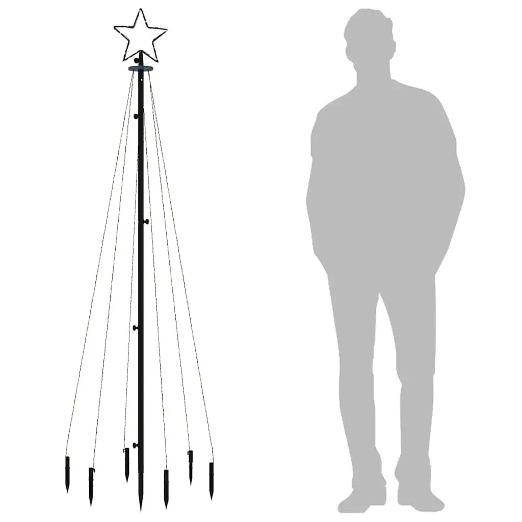 Christmas Tree with Spike 180cm 108 Multicolour LEDs 8 Lighting Effects