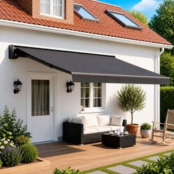 Awning Replacement Fabric Anthracite 400 x 300 cm Outdoor Shade Panel