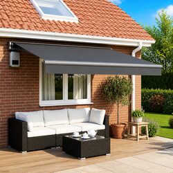 Awning Replacement Fabric Anthracite 500 x 300 cm Weather-Resistant Outdoor