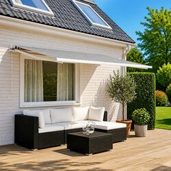 Awning Replacement Fabric Anthracite White 500 x 350 cm Outdoor Shade