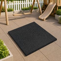 Fall Protection Tiles 12 pcs Outdoor Flooring Rubber Garden Play Area Safety