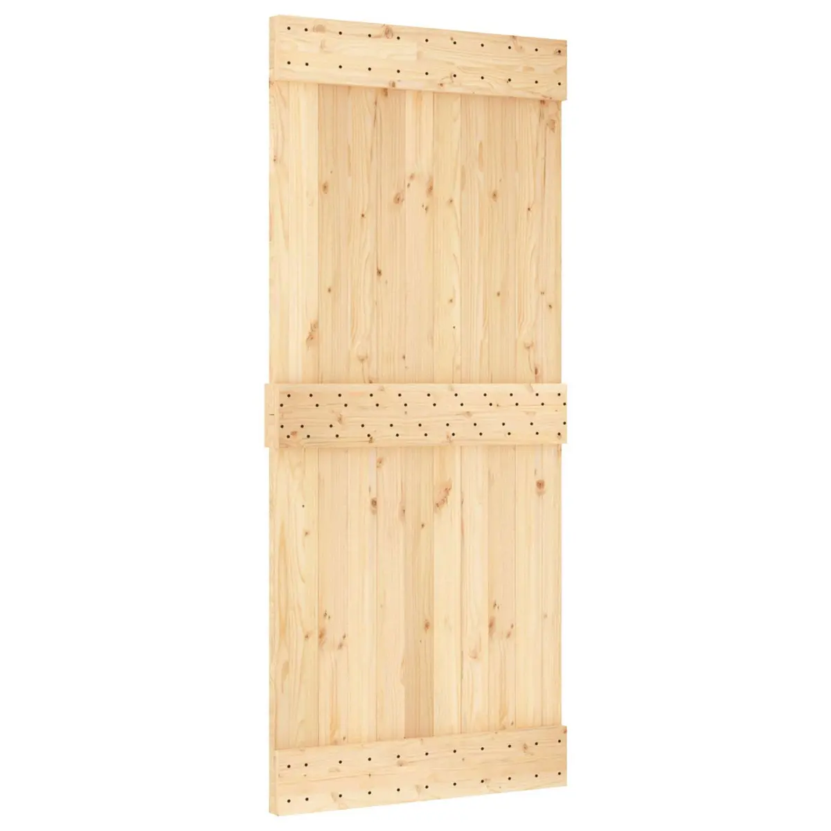 Sliding Door 90 x 210 cm Space-Saving Interior Room Divider Natural Wood