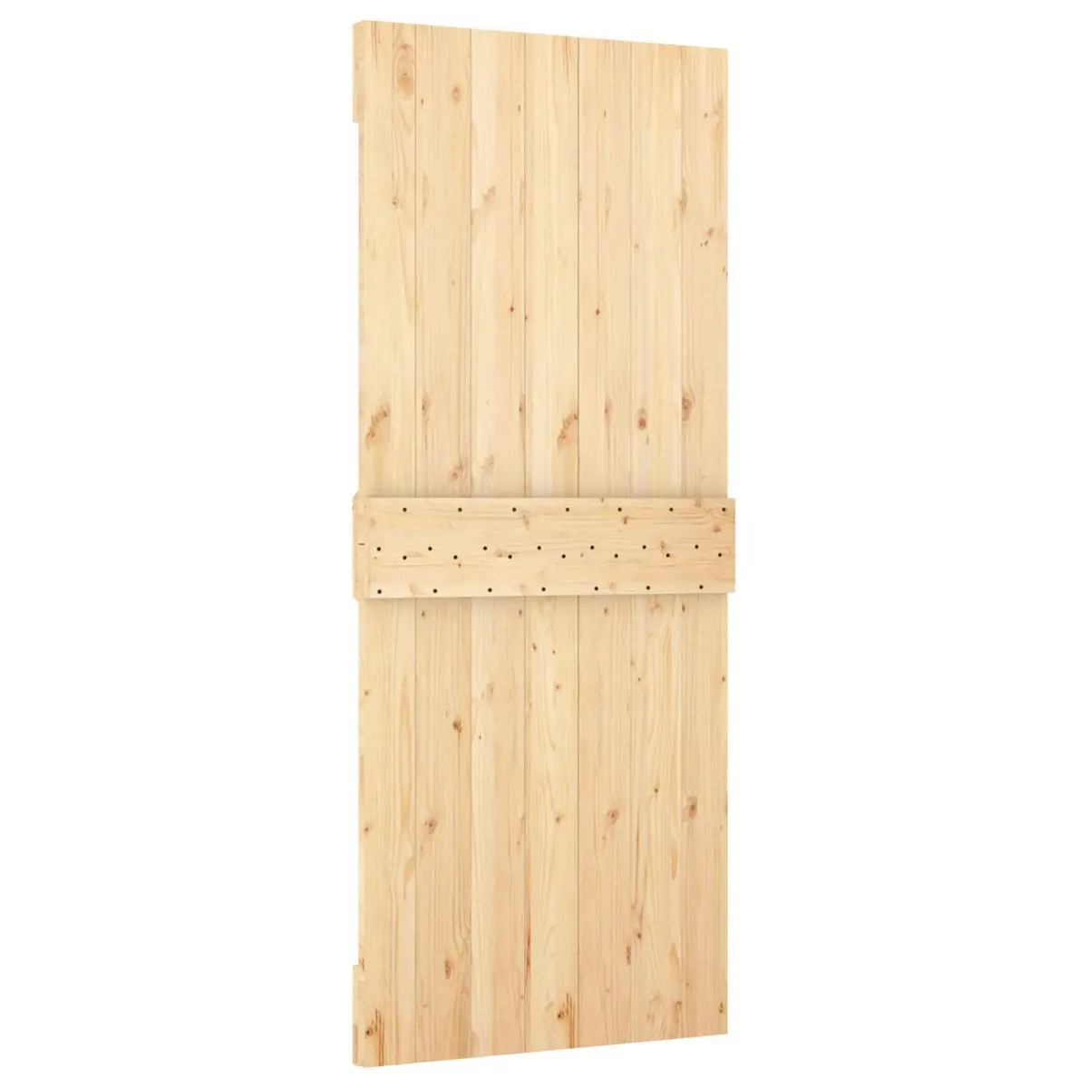 Sliding Door Solid Pine Wood Natural White 80 x 210 cm Modern Room Divider