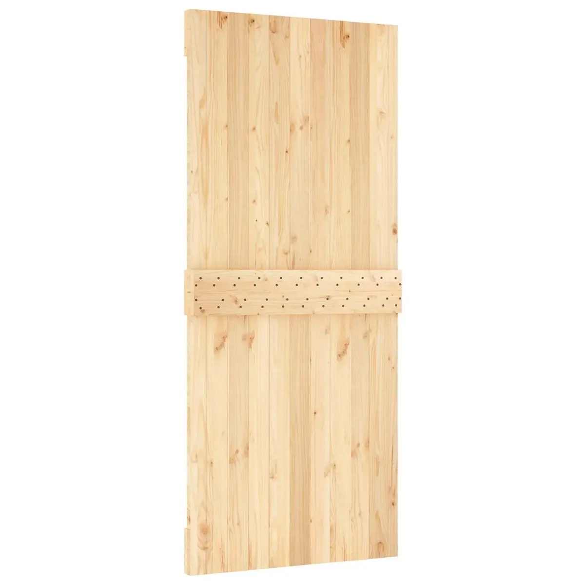 Sliding Door Solid Pine Wood Modern Room Divider 90x210cm Natural White