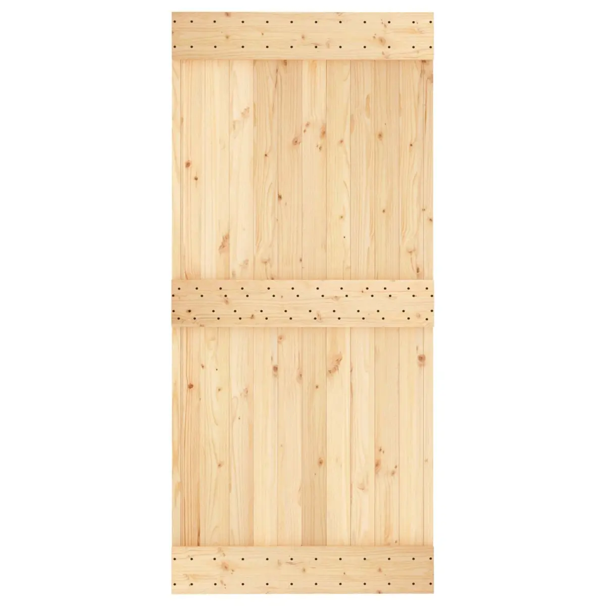 Sliding Door Solid Pine Wood Natural White 95x210cm Modern Room Divider
