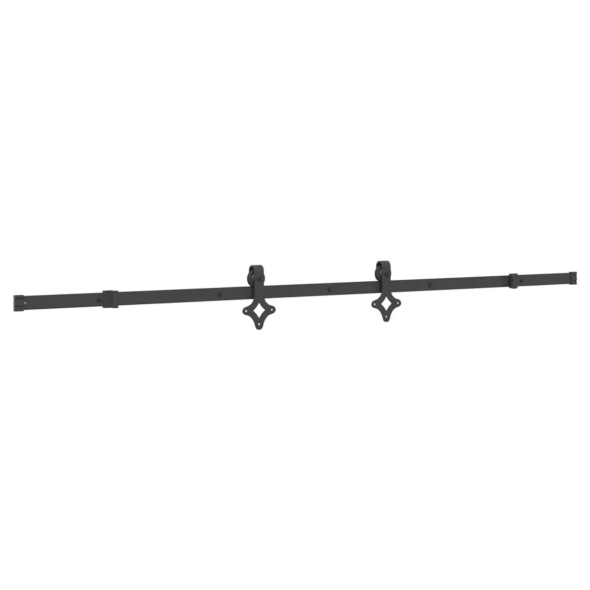Sliding Door Modern Room Divider Solid Pine Wood 85x210cm Black Track