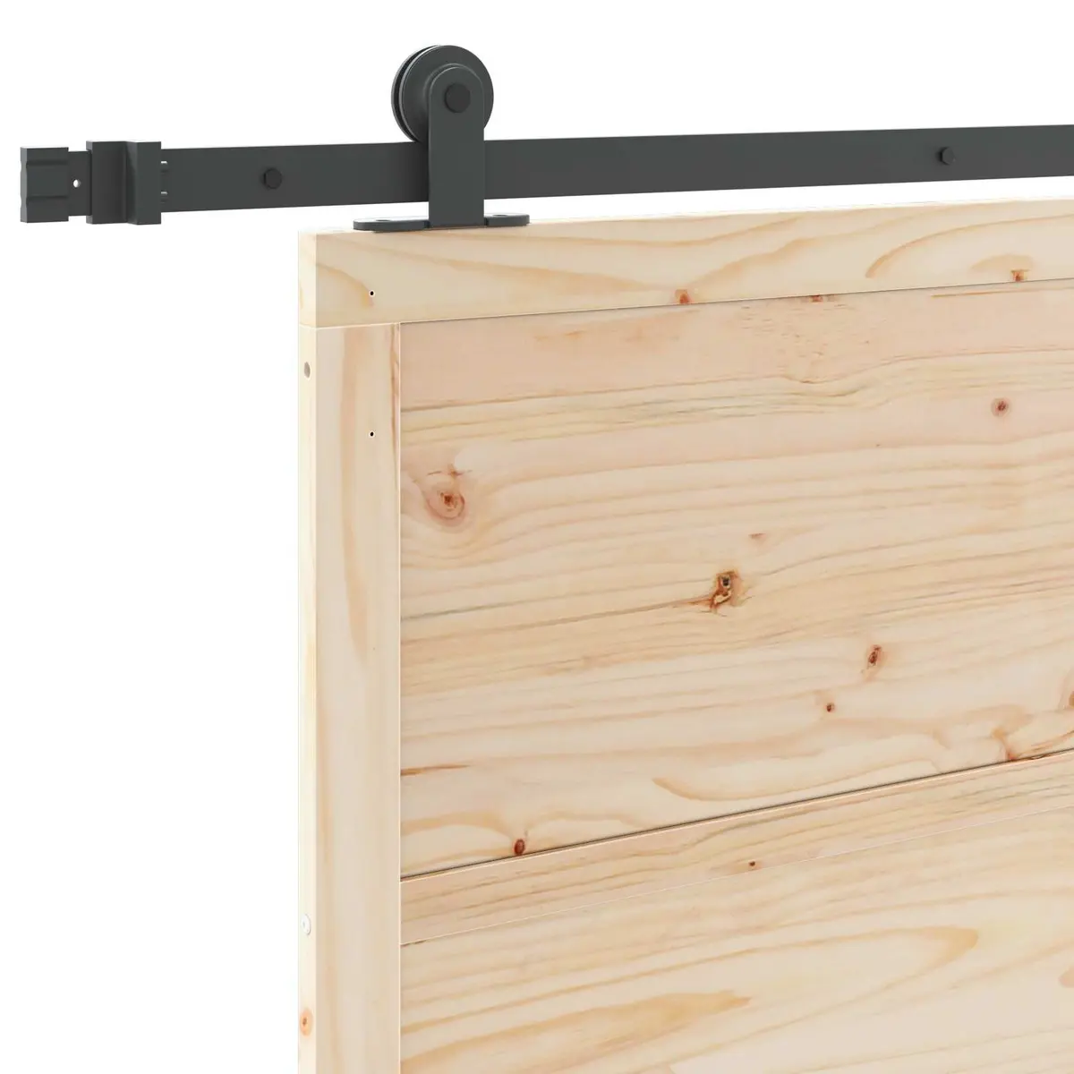 Sliding Door Solid Pine Wood 90 x 208 cm Natural Interior Room Divider