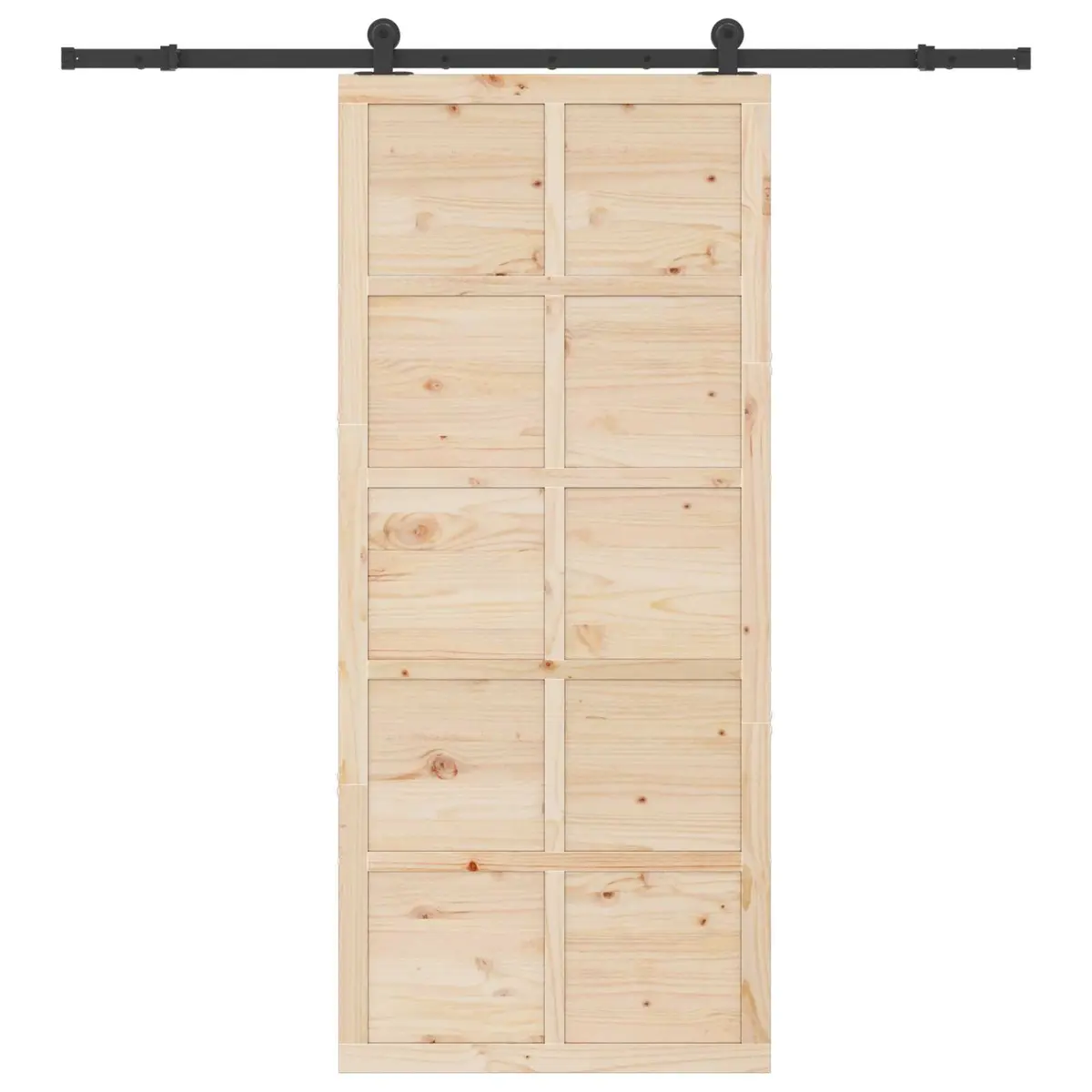 Sliding Door Solid Pine Wood 90x208cm Natural Interior Room Divider Space Saver