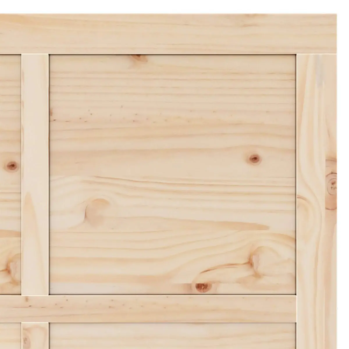 Sliding Door Solid Pine Wood 80 x 208 cm Space-Saving Brown Interior Home Entrance