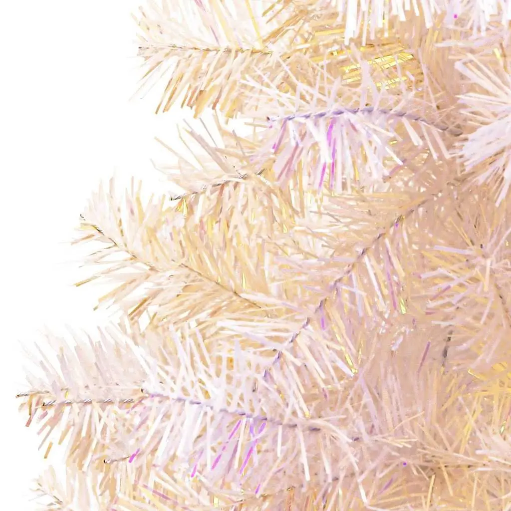 Artificial Christmas Tree Iridescent Tips 180cm White PVC
